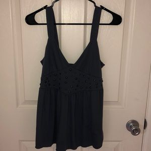 Mossimo gray tank with grommets sz M